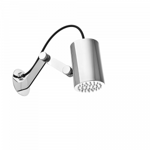 Adjustable wall mounted shower head ø100 | chrome gloss