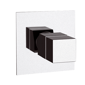 Concealed 3 way valve | square | black mattte