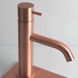 Washbasin faucet X STYLE no rod hole | lever lever low | brushed copper