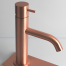 Washbasin faucet X STYLE without drain cap | lever lever low | brushed copper