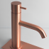 Washbasin faucet X STYLE without drain cap | lever lever low | brushed copper