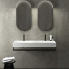 Double sink T-EDGE | 1200 x 470 x 120 | on the board or hanging | White gloss