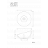 DOME OBLIQUO washbasin 450 x 450 x 240 mm on the board round | Ocher mattte