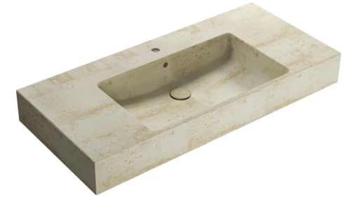 Washbasin T-EDGE | 1100 x 500 x 130 | Travertine mattte