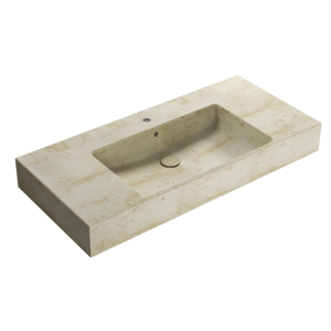 Washbasin T-EDGE | 1100 x 500 x 130 | Travertine mattte