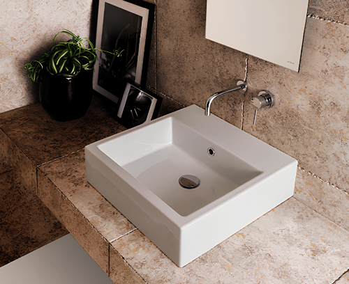 Sinks Stone 500 x 500 x 140 mm | wall-mounted sinks