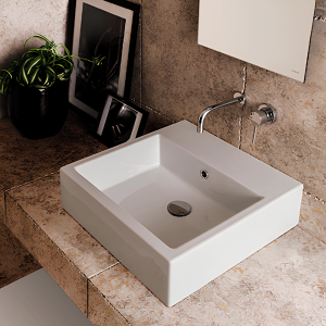 Sinks Stone 500 x 500 x 140 mm | wall-mounted sinks