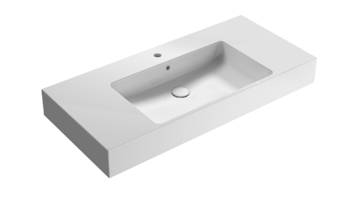 Washbasin T-EDGE | 1100 x 500 x 130 | no battery hole | White gloss