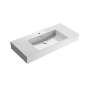 Washbasin T-EDGE | 1100 x 500 x 130 | no battery hole | White gloss