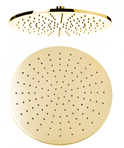 Showerhead Jazz | wall mounted | Ø 300 mm | circular | gold gloss