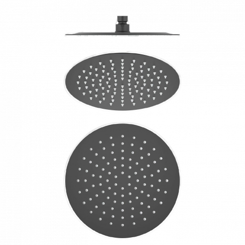 Sprchová hlavica CIRCULO | závesná | Ø 250 mm | kruhový | čierná mat