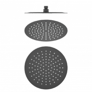 Showerhead CIRCULO | wall mounted | Ø 250 mm | circular | black mattte