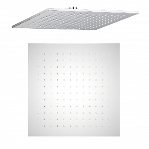 Showerhead CUBE | wall mounted | 300 x 300 mm | chrome gloss