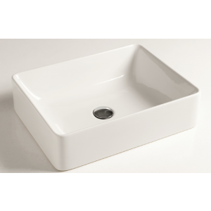 Sinks Slim | 500 x 380 x 130 mm | vessel sinks | rectangular | White gloss