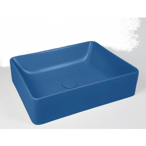 Sinks Slim | 600 x 380 x 130 mm | vessel sinks | rectangular | Blue mattte