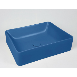 Sinks Slim | 500 x 380 x 130 mm | vessel sinks | rectangular | Blue mattte