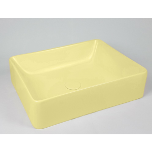 Sinks Slim | 600 x 380 x 130 mm | vessel sinks | rectangular | Spring yellow mattte