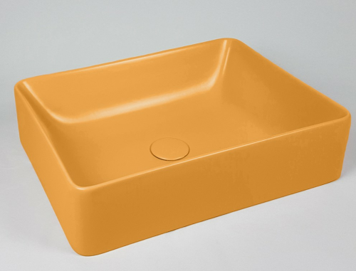 Sinks Slim | 600 x 380 x 130 mm | vessel sinks | rectangular | Ocher mattte