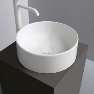 Sinks SLIM TONDO 400 x 400 x 130 mm | vessel sinks | circular | White mattte