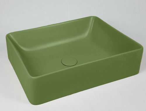 Sinks Slim | 600 x 380 x 130 mm | vessel sinks | rectangular | Aloe mattte