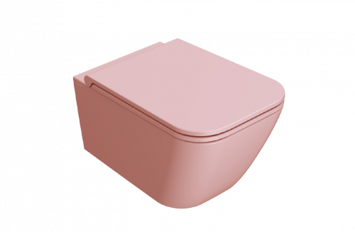 Wall-mounted toilet  STONE | 520x360x330 mm | Pink mattte