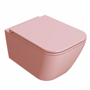 Wall-mounted toilet  STONE | 520x360x330 mm | Pink mattte