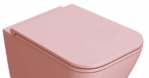 WC seat Globo Stone | 460x340 mm | Soft Close | Pink mattte