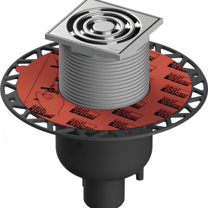 Telo podlahového vpustu TECEdrainpoint S 130, vertikálne, s univerzálnou prírubou a tesnením Seal System