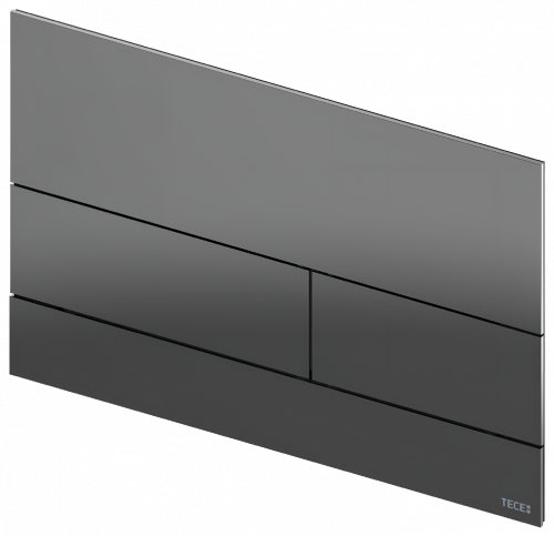 WC push plate module SquareSquare II  | Polished Black Chrome