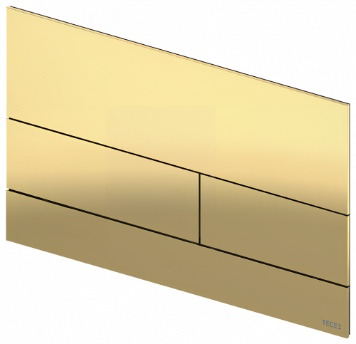 WC push plate module SquareSquare II | Polished Gold Optic