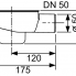 Siphon with wall drain, Drainline 120mm (0,80 l/s)