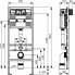 TECEprofil montážní prvek pro výlevku se splachovací nádržkou Uni, pro Geberit Publica | 1340