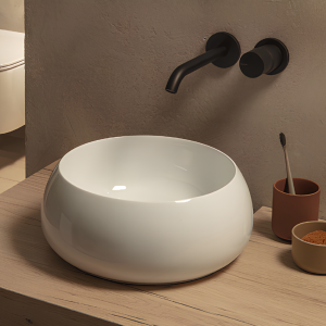 Washbasin T-EDGE | 350x350x140 | White gloss