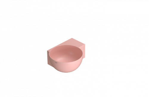 Wall-mounted sink Globo 400 x 320 x 160 | Pink mattte