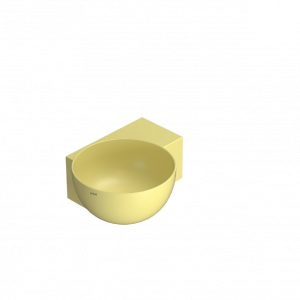 Wall-mounted sink Globo 400 x 320 x 160 | Mustard yellow mattte