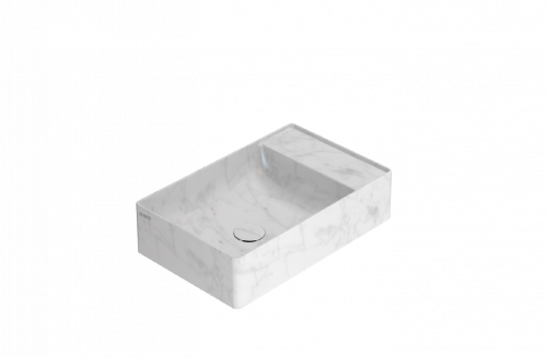 Washbasin T-EDGE | 550 x 350 x 140 | Carrara marble mattte