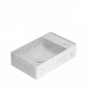 Washbasin T-EDGE | 550 x 350 x 140 | Carrara marble mattte