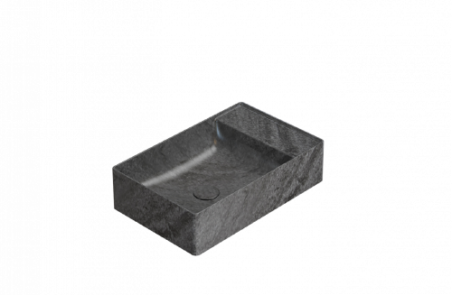 Washbasin T-EDGE | 550 x 350 x 140 | Striped gray mattte