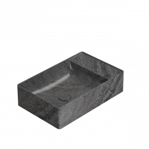 Washbasin T-EDGE | 550 x 350 x 140 | Striped gray mattte