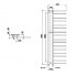 Radiator Theia | 500x1540 mm | Just | bordó structural mat