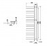 Radiator Theia | 500x1540 mm | Left | chrome gloss