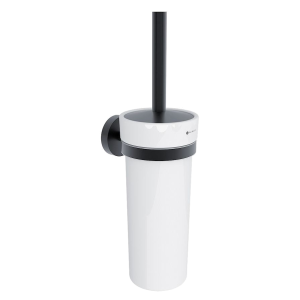 Unix toilet brush with ceramic container | black