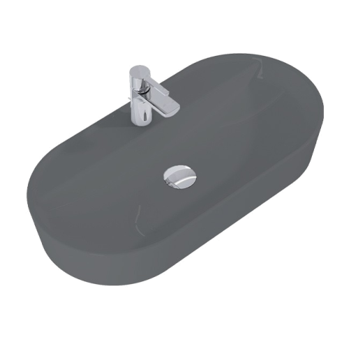 Countertop washbasin ARIA 80 | 800 x 135 x 400 | anthracite matt