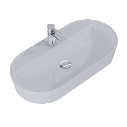 Countertop washbasin ARIA 80 | 800 x 135 x 400 | gray light mat