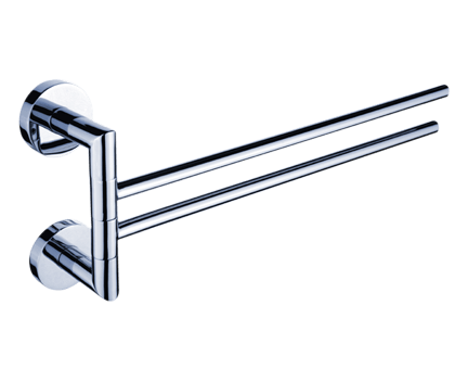 Towel holder Unix, double, swiveling | chrome