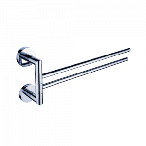 Towel holder Unix, double, swiveling | chrome