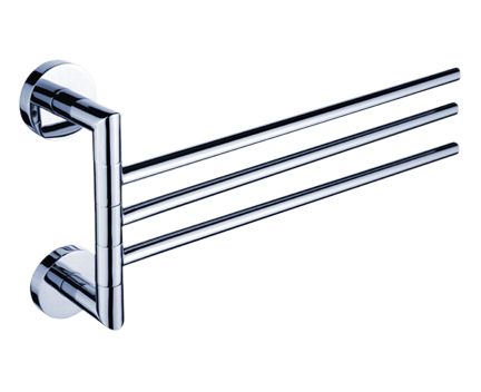 Towel holder Unix triple, swiveling | chrome