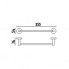 Towel holder Unix 350 | chrome