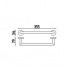 Towel holder Unix 350 | solid | chrome