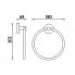 Towel holder Unix circular | chrome